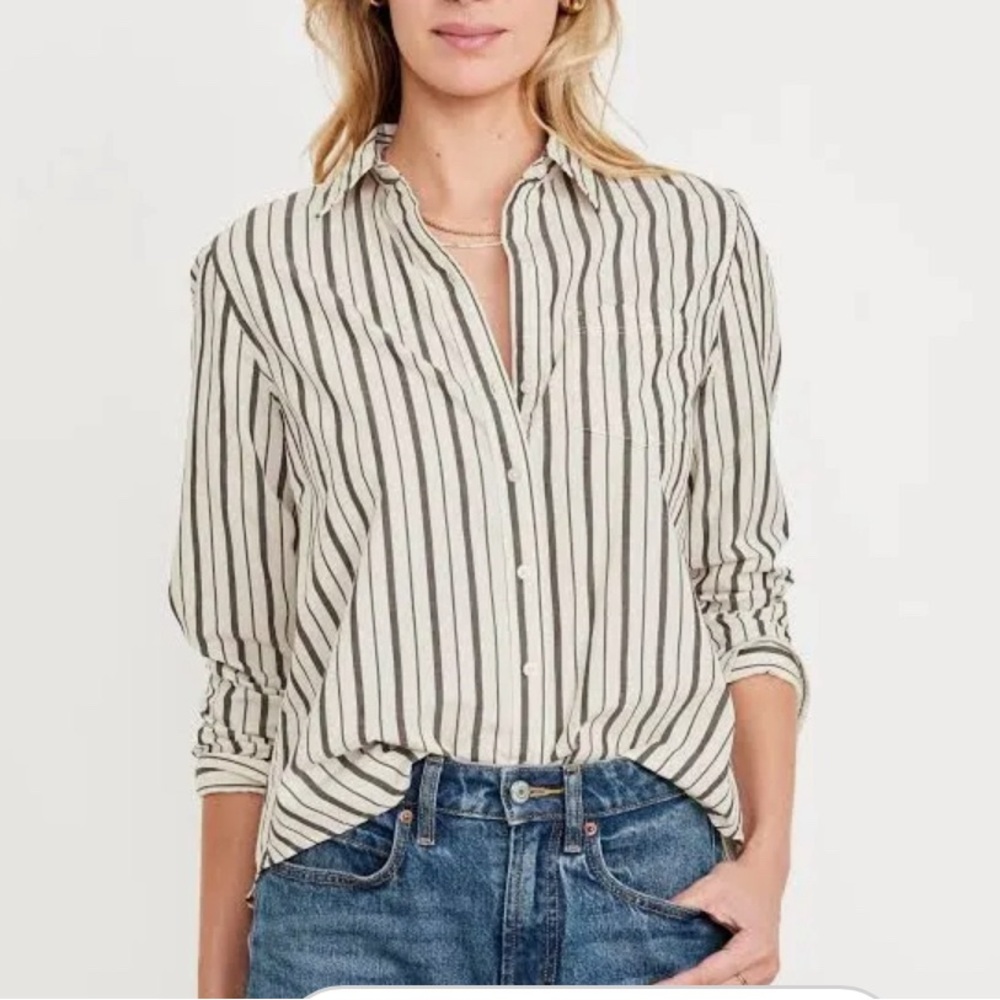 Preppy Jones New York Stripped Button-Down SHIRT no-iron Size 12 - Picture 12 of 12